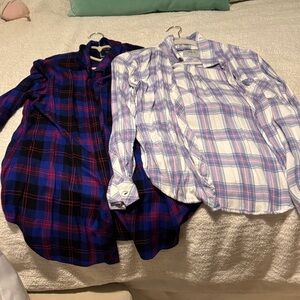 Rails Plaid Button-Down Shirt - Navy, Black & Lavender Options
